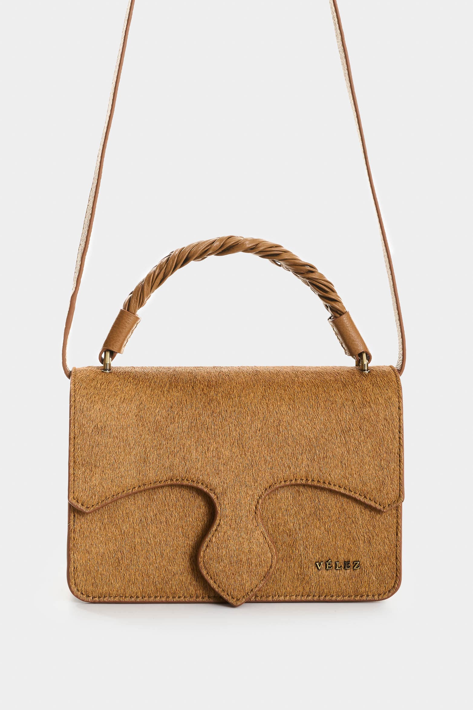 Bandolera Garniel en cuero pelo para mujer