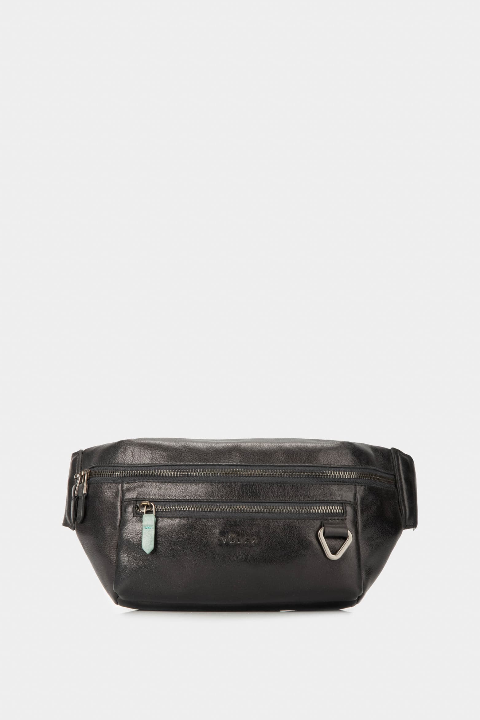 Riñonera tivoli de cuero para hombre reata en nylon Negro